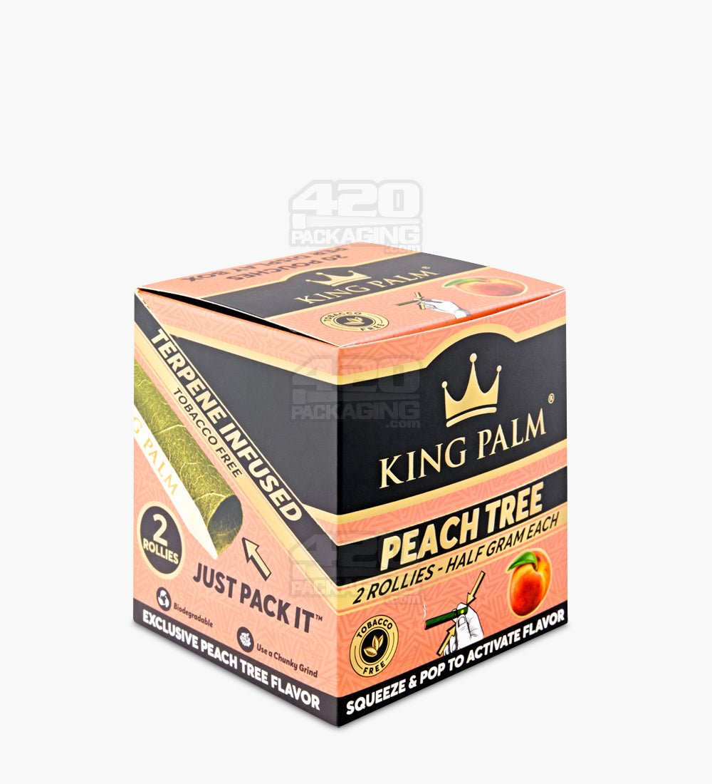 King Palm Peach Tree Natural Rollie Leaf Blunt Wraps 20/Box - 2