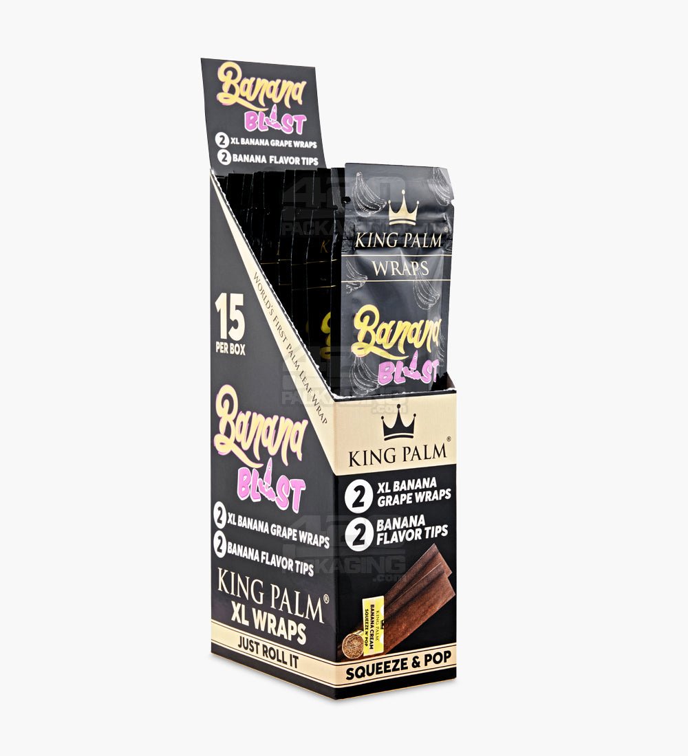 King Palm Banana Blast Palm Leaf Blunt Wraps 15/Box - 1