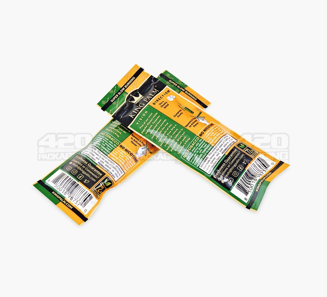 King Palm Pine Drip/Watermelon Flavor Natural Leaf Dual Blunt Wraps 20/Box - 5
