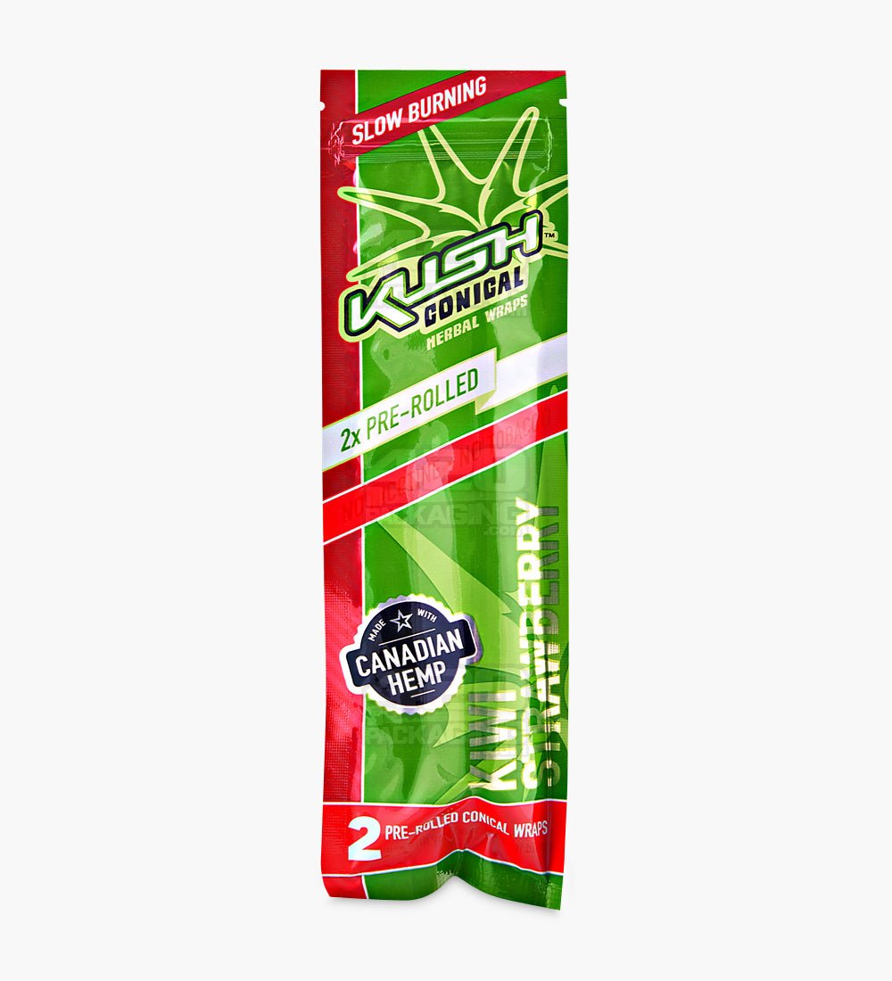 Kush Kiwi Strawberry Herbal Hemp Conical Wraps 15/Box - 2