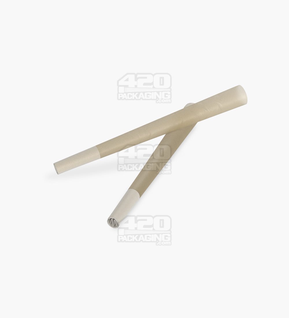 ROL 98mm 98 Special Size Khaki Brown Paper Pre Rolled Cones w/ Filter Tip 800/Box - 7