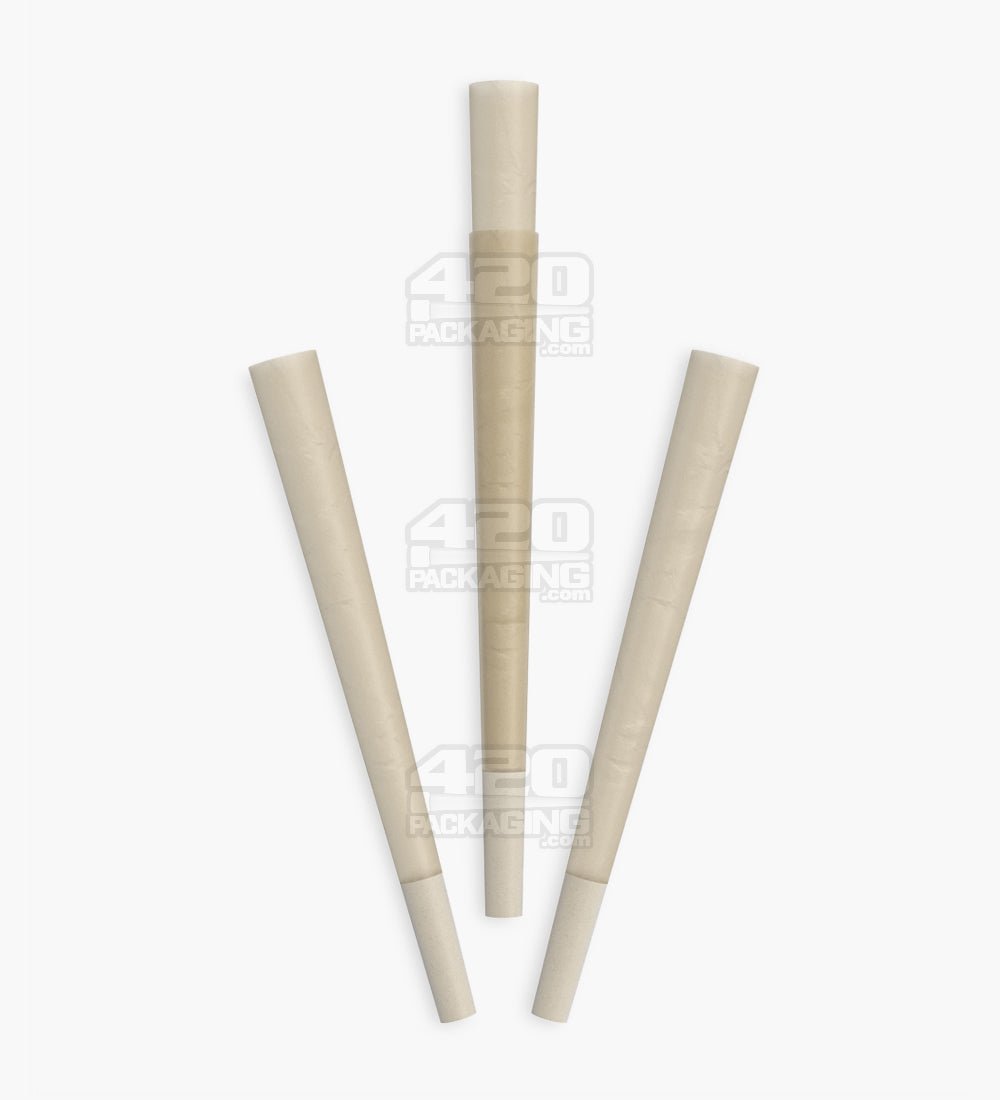 ROL 98mm 98 Special Size Khaki Brown Paper Pre Rolled Cones w/ Filter Tip 800/Box - 6