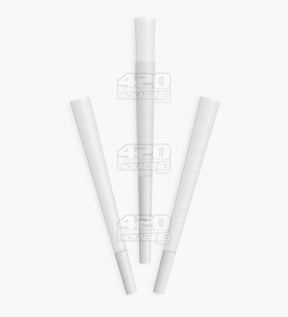 ROL 98mm 98 Special Size Porcelain White Paper Pre Rolled Cones w/ Filter Tip 800/Box - 6
