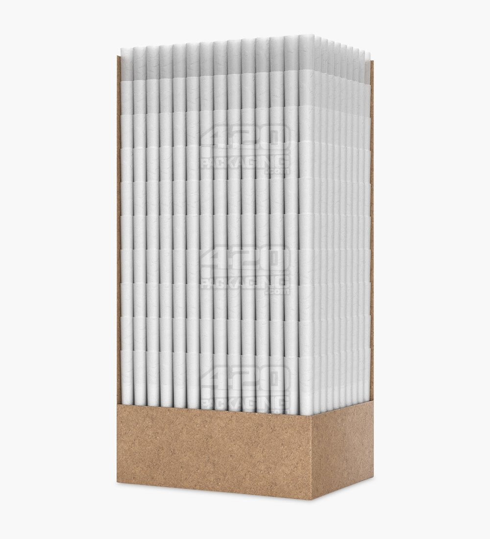 ROL 84mm 1 1/4 Size Porcelain White Paper Pre Rolled Cones w/ Filter Tip 900/Box - 5