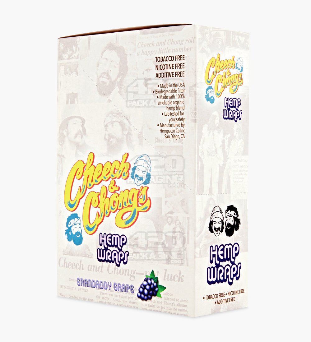 Cheech & Chong's Grandaddy Grape Organic Hemp Blunt Wraps - 25/Box - 6