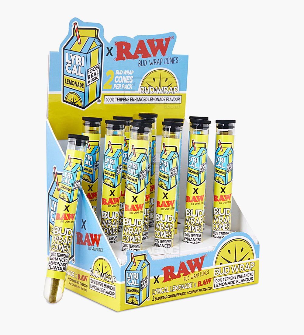RAW x Lyrical Lemonade Terpene Organic Hemp Lemonade Blunt Wraps - 12/Box - 1