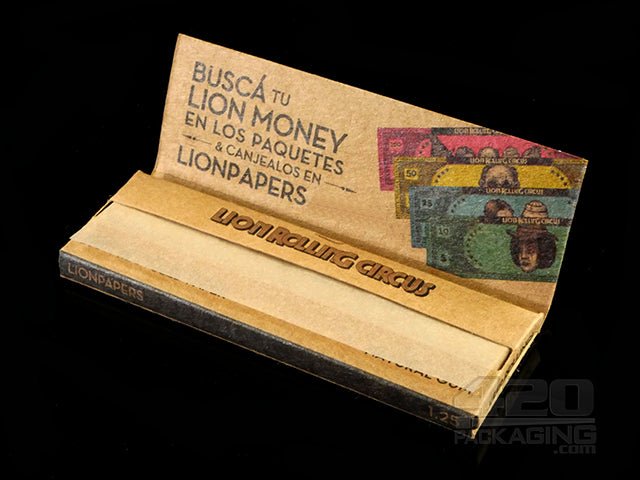 Lion Rolling Circus Unbleached 1 1-4" Papers 25/Box - 3
