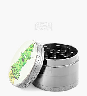 4 Piece 50mm Assorted R&M Decal Magnetic Metal Grinder w/ Catcher - 13