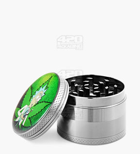 4 Piece 50mm Assorted R&M Decal Magnetic Metal Grinder w/ Catcher - 17