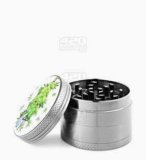 4 Piece 50mm Assorted R&M Decal Magnetic Metal Grinder w/ Catcher - 18