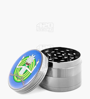 4 Piece 50mm Assorted R&M Decal Magnetic Metal Grinder w/ Catcher - 9