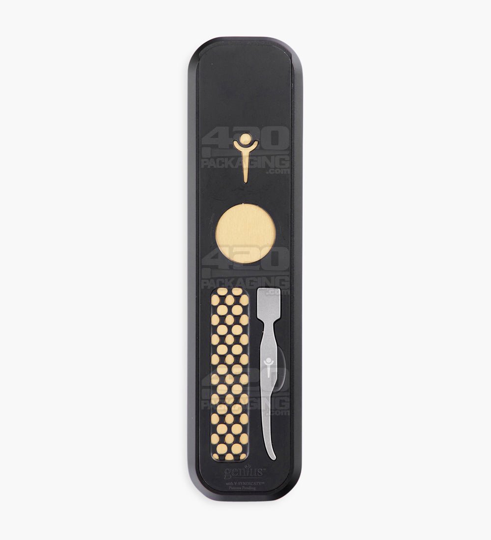 Genius Pipe x V-SYNDICATE Black Built-In Metal Grinder Slider w/ Dab Tool - 4