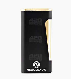 2.5" Nebuleaux Black Torch Butane Lighter w/ Adjustable Blue Flame - 1