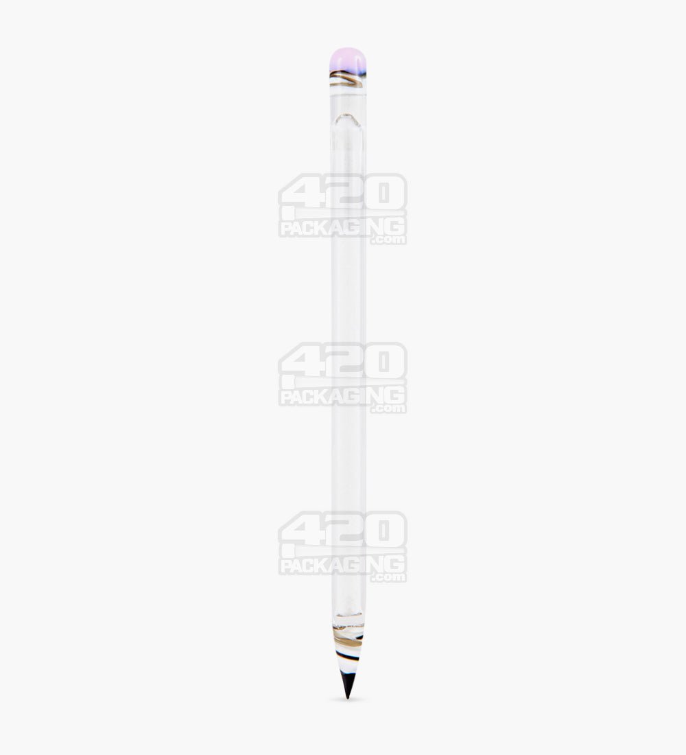 Confetti Frit Pointed Pencil Dab Tool w/ Swirl Tip | 6in Long - Glass - Assorted - 5