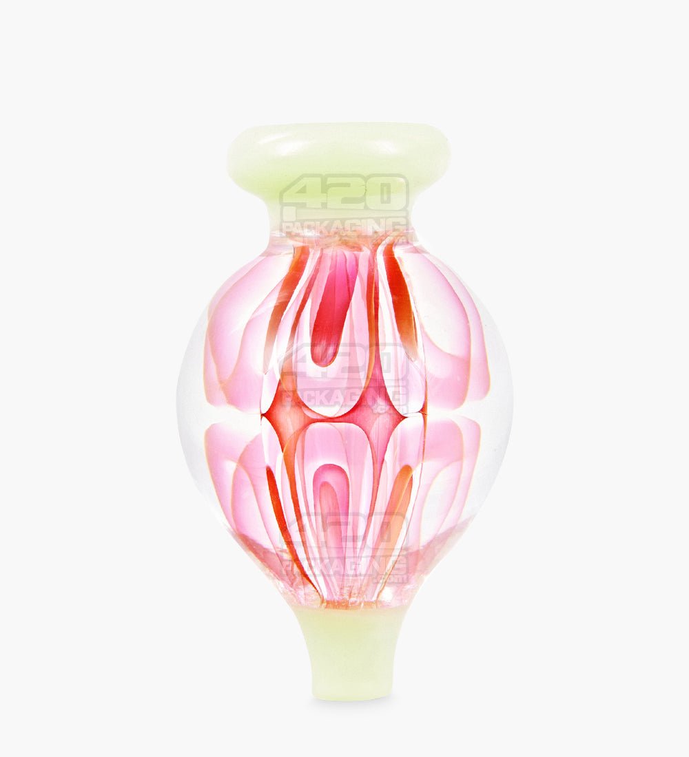 Fumed & Trapped Swirl Bubble Carb Cap | 25mm - Glass - Assorted - 1