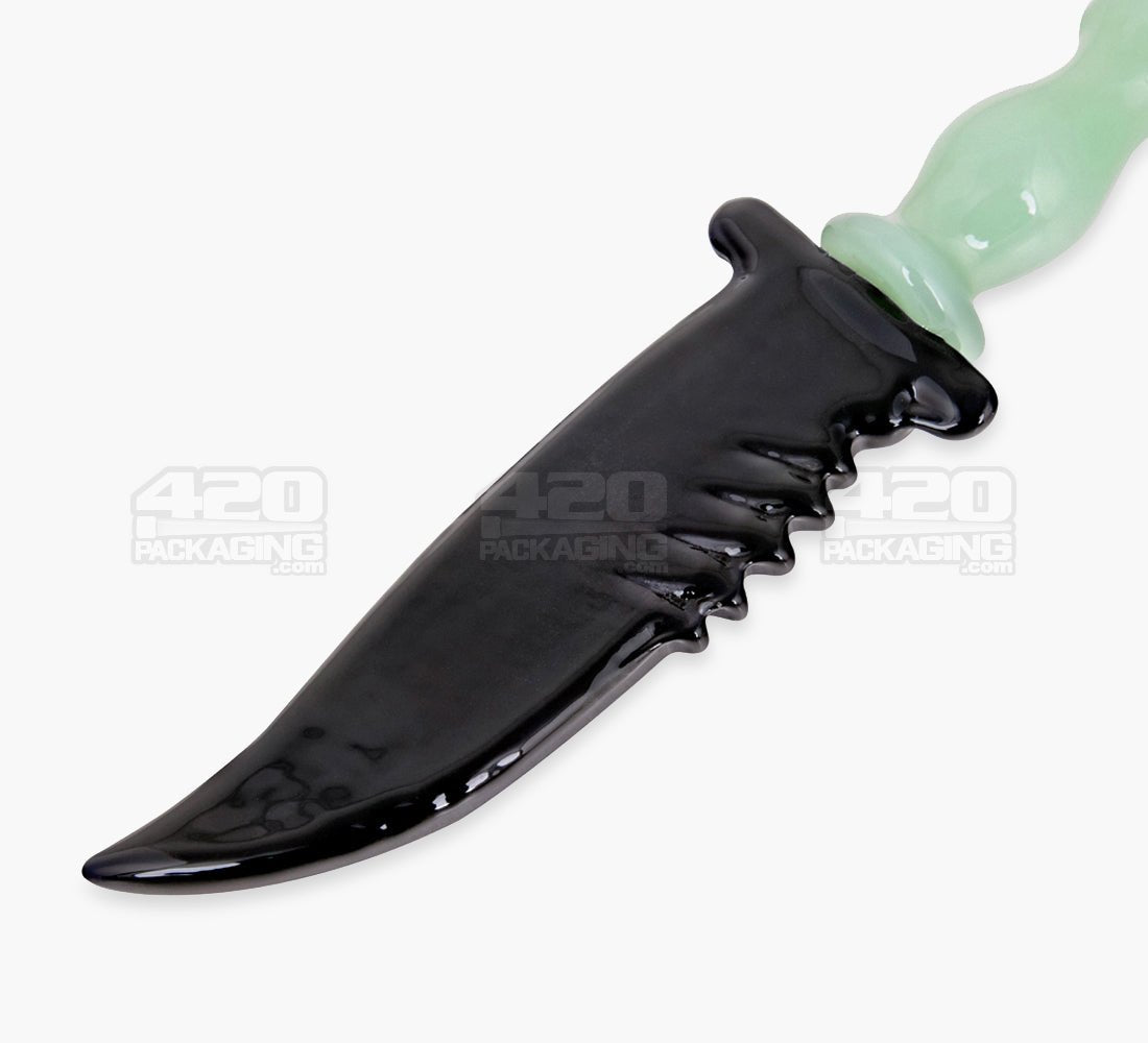 5" Assorted Glass Hunting Knife Pendant Dabber Tool w/ Necklace Strings - 2