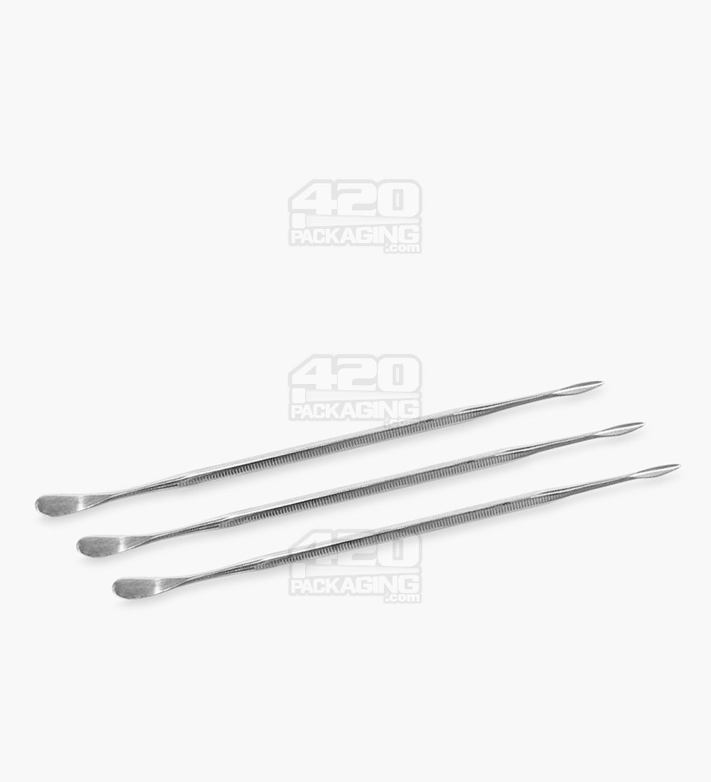 Stainless Steel Scoop & Pointed Dab Tool | 6in Long - Metal - 50 Count