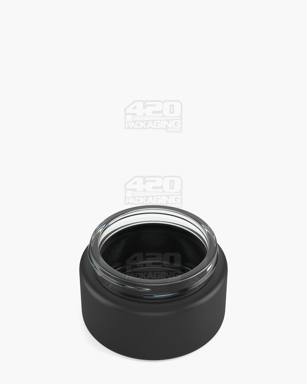 4oz Pollen Gear Kolossus Straight Sided 62mm Matte Black Glass Jars 30/Box - 2