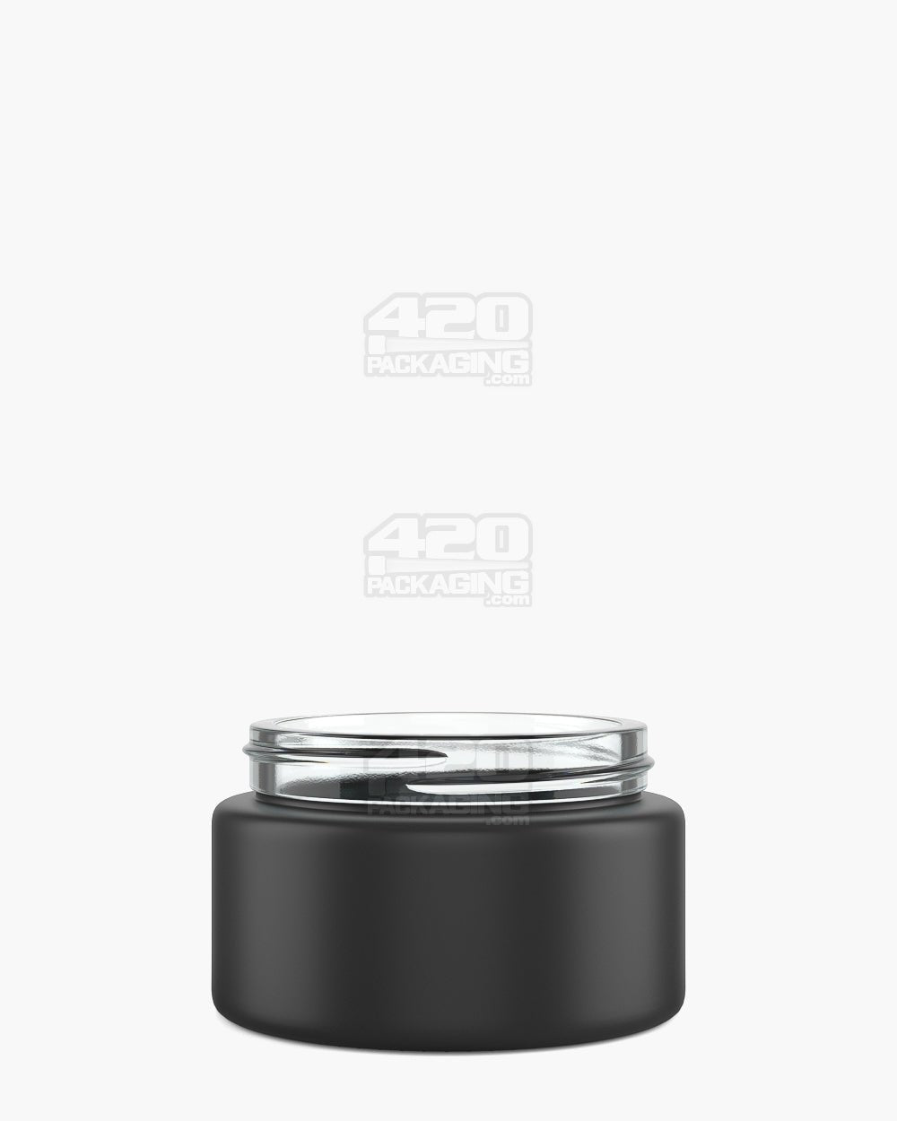 4oz Pollen Gear Kolossus Straight Sided 62mm Matte Black Glass Jars 30/Box - 1