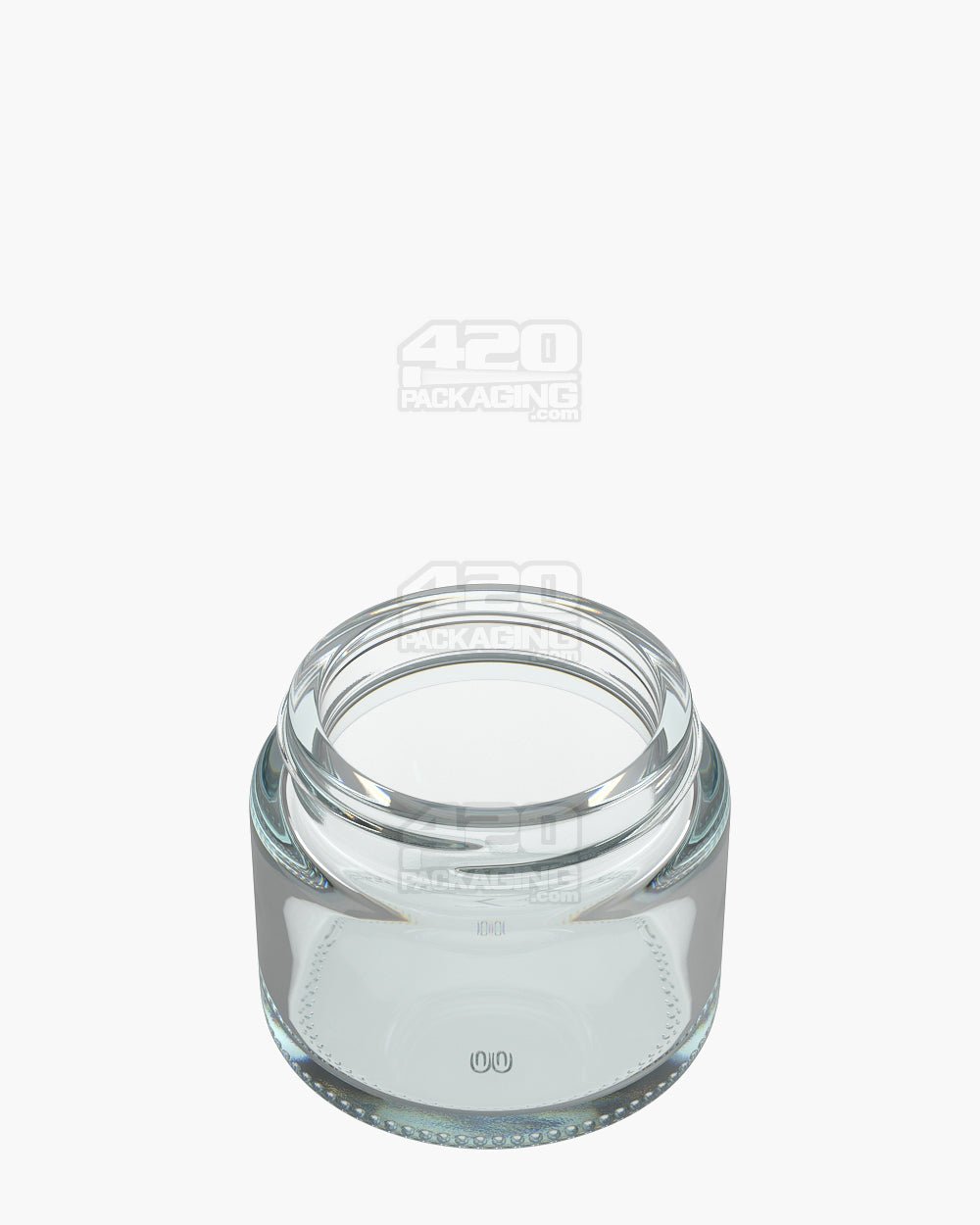 2oz Pollen Gear Flush V2 Rounded Base 48mm Clear Glass Jars 120/Box - 2