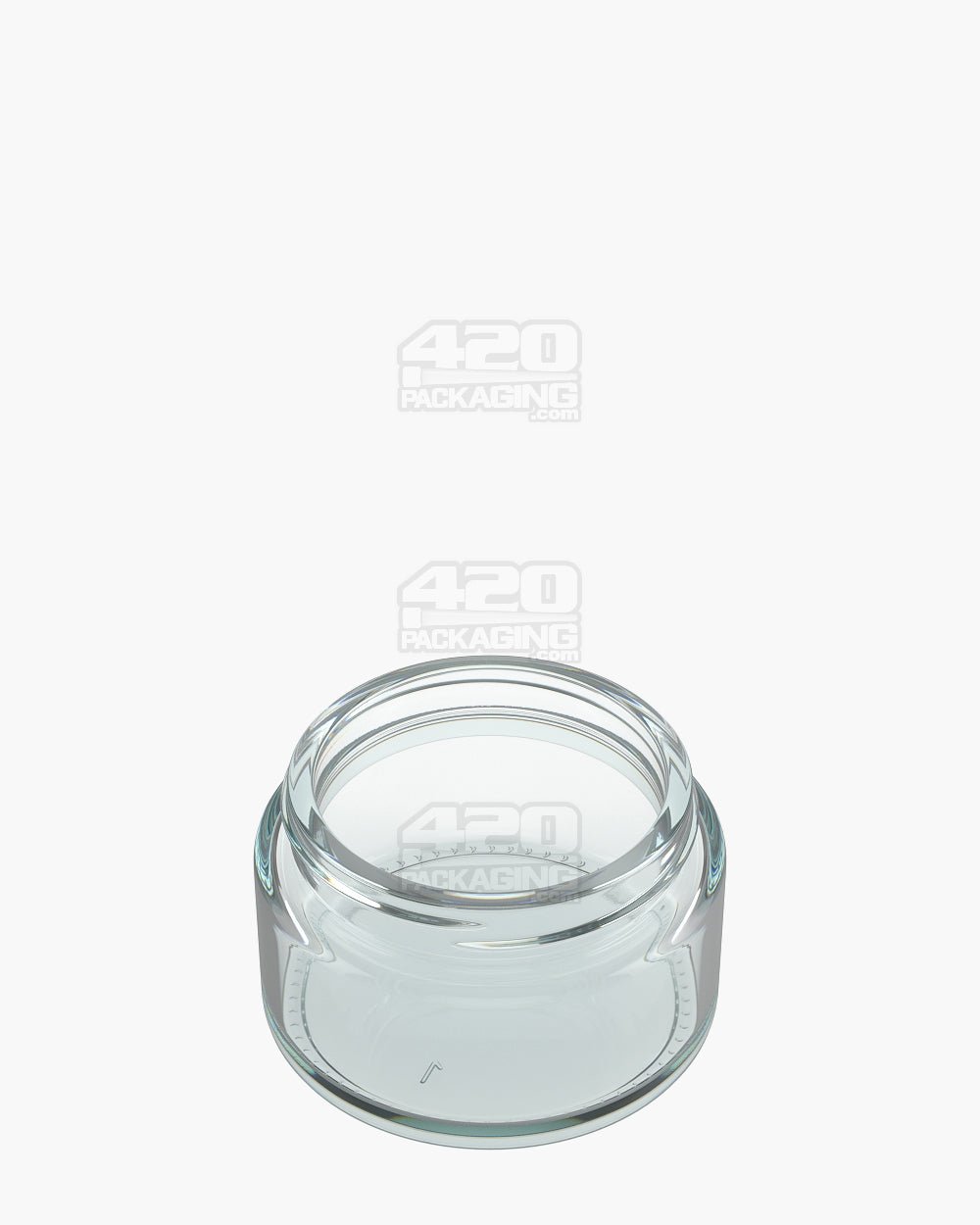 3oz Pollen Gear Kolossus Straight Sided 62mm Clear Glass Jars 60/Box - 2