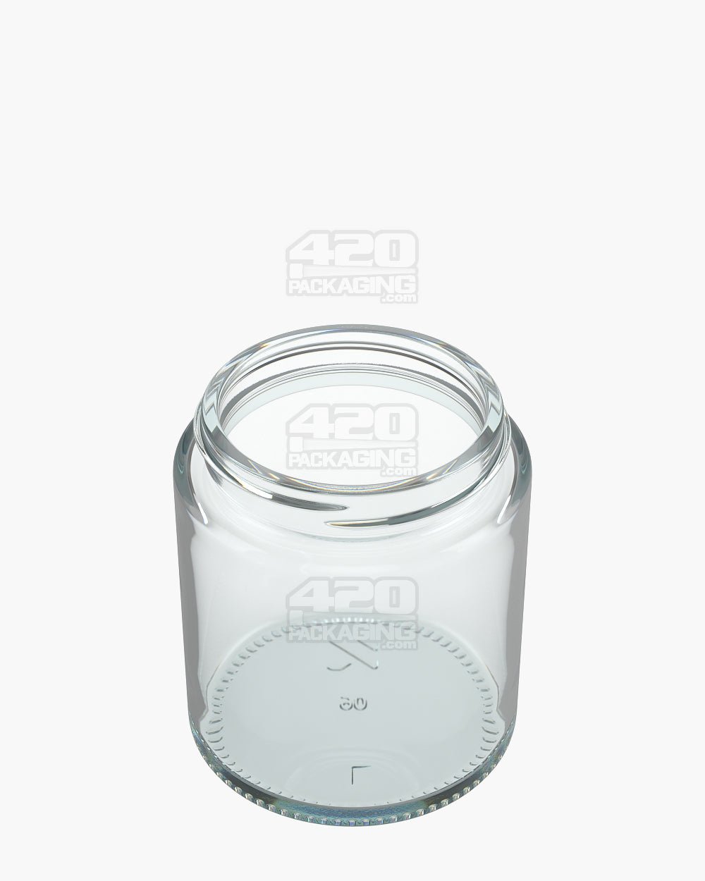 8oz Pollen Gear Kolossus Straight Sided 62mm Clear Glass Jars 60/Box - 2