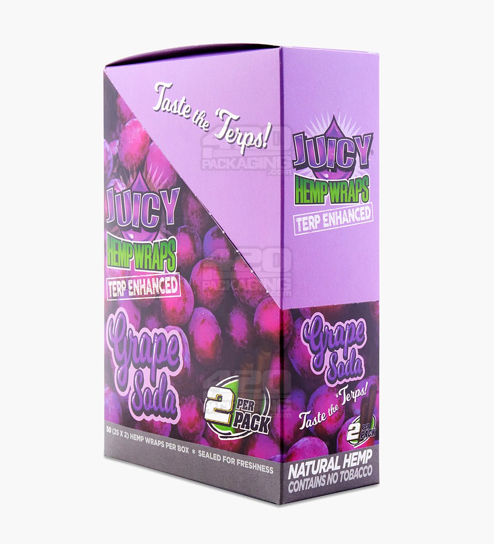 Juicy Jay's Grape Soda Terpene Enhanced Natural Hemp Wraps 25/Box - 4