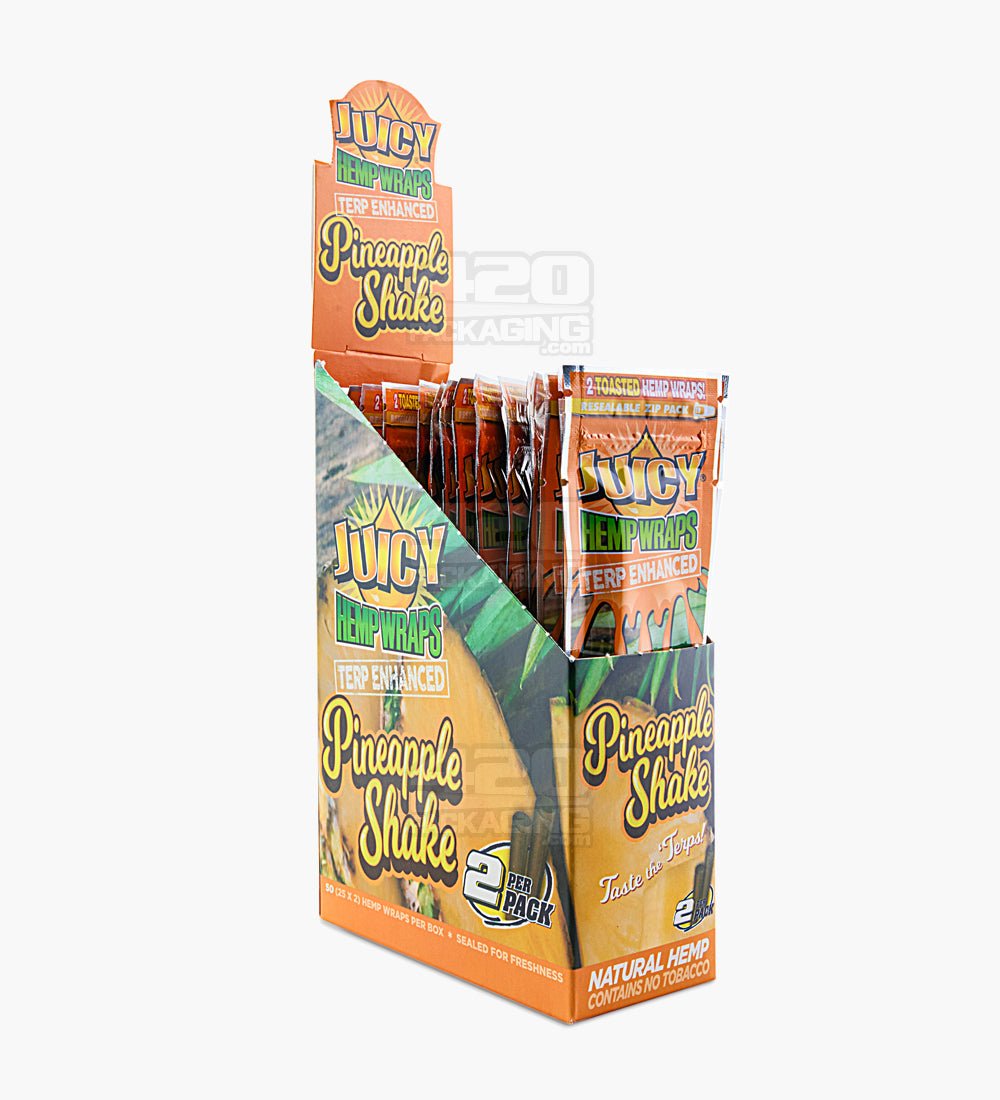 Juicy Jay's Pineapple Shake Terpene Enhanced Natural Hemp Wraps 25/Box - 1