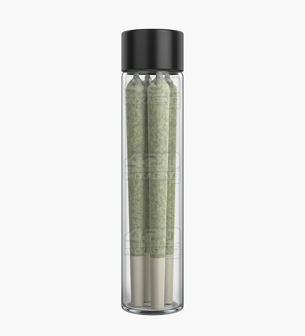 28mm Clear Child Resistant Wide Body Glass Pre-Roll Tubes 200/Box - 6