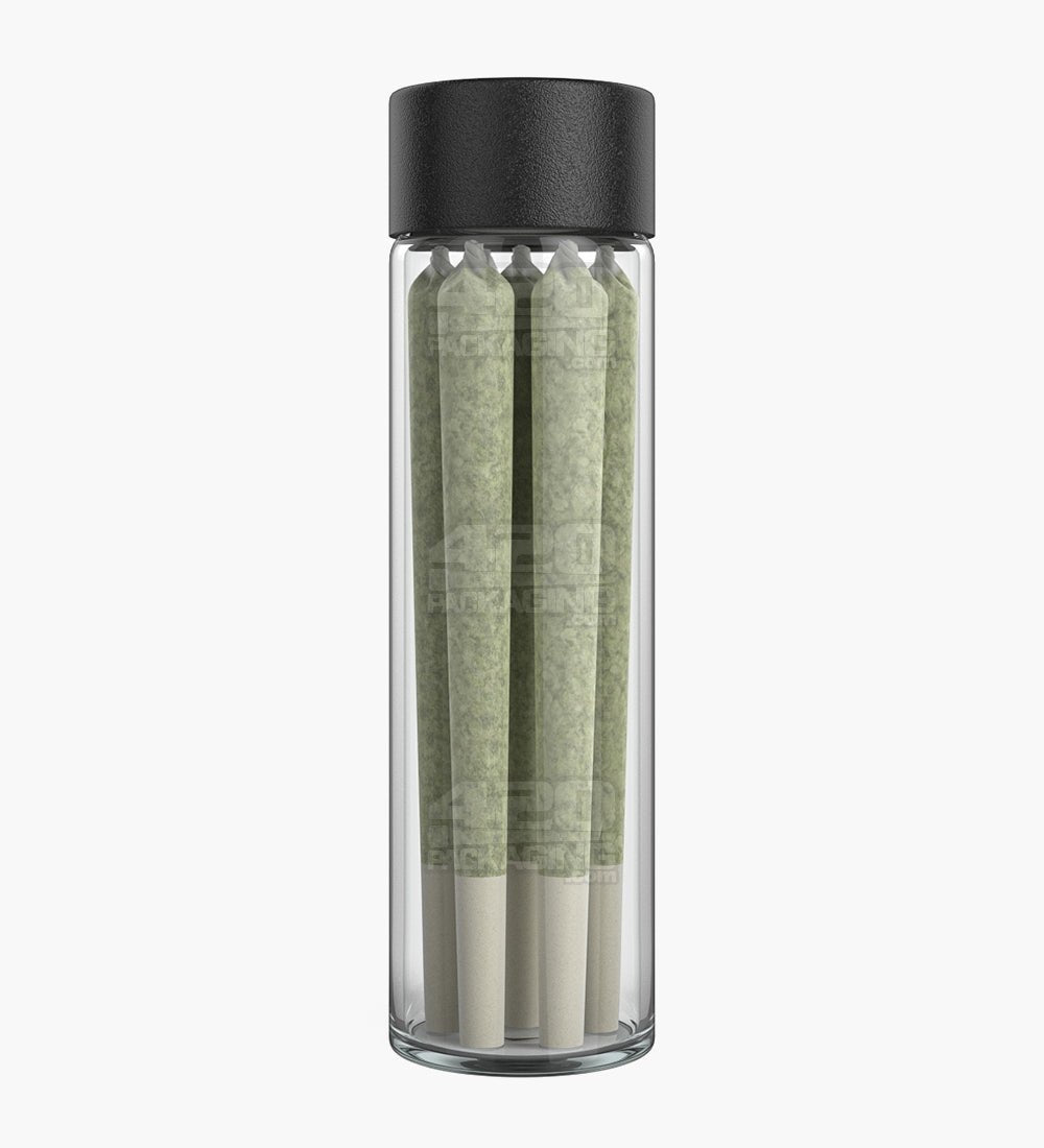 35mm Clear Child Resistant Wide Body Glass Pre-Roll Tubes 200/Box - 6
