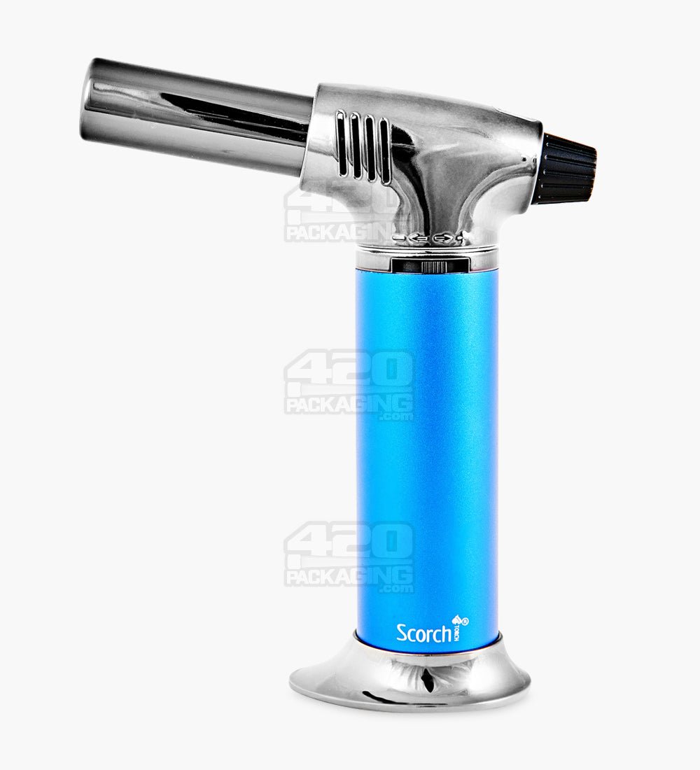 6" Scorch Torch Metal Assorted Butane Torch w/ Safety Lock - 1