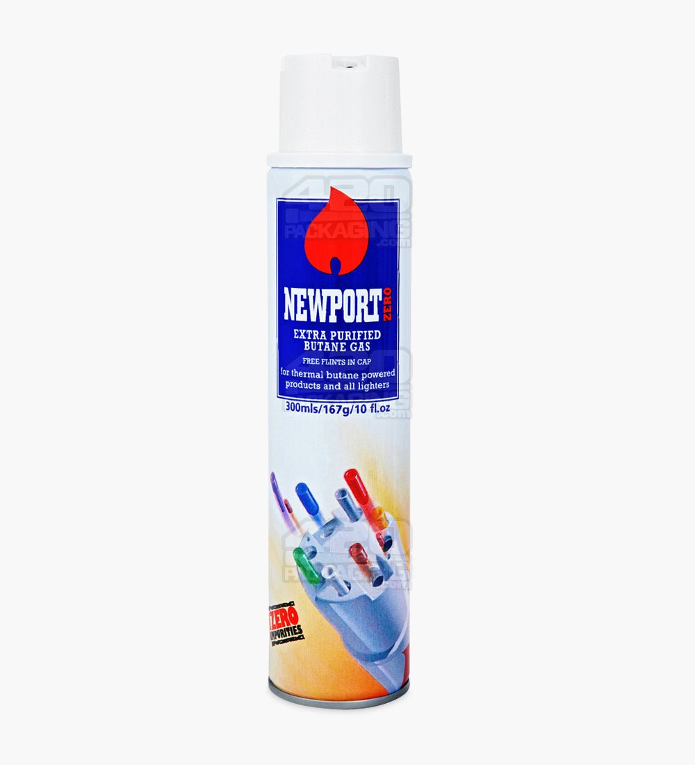 Newport Zero Extra Purified Butane 300mL BHO Canisters w/ Flints 12/Box - 3