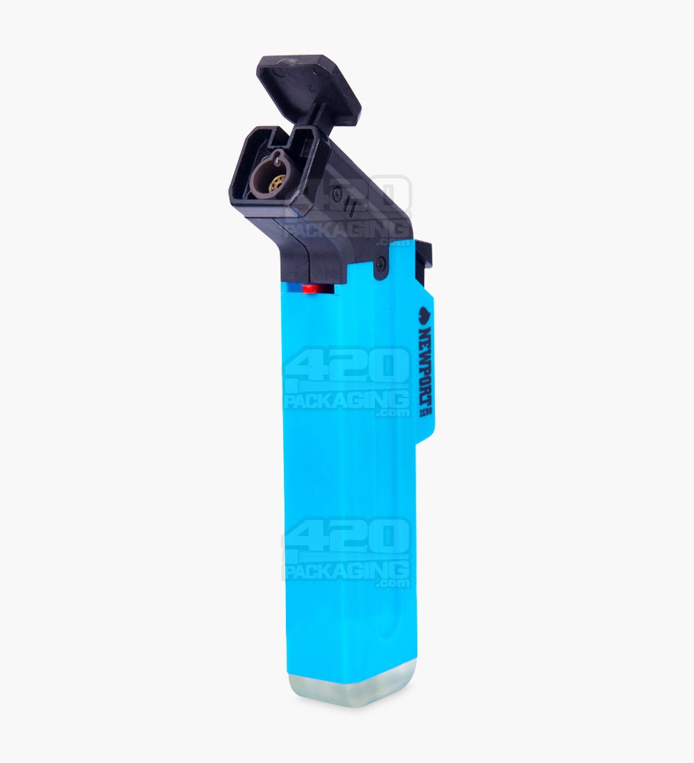 5" Newport Zero Plastic Assorted Butane Cigar Torch 12/Box - 4