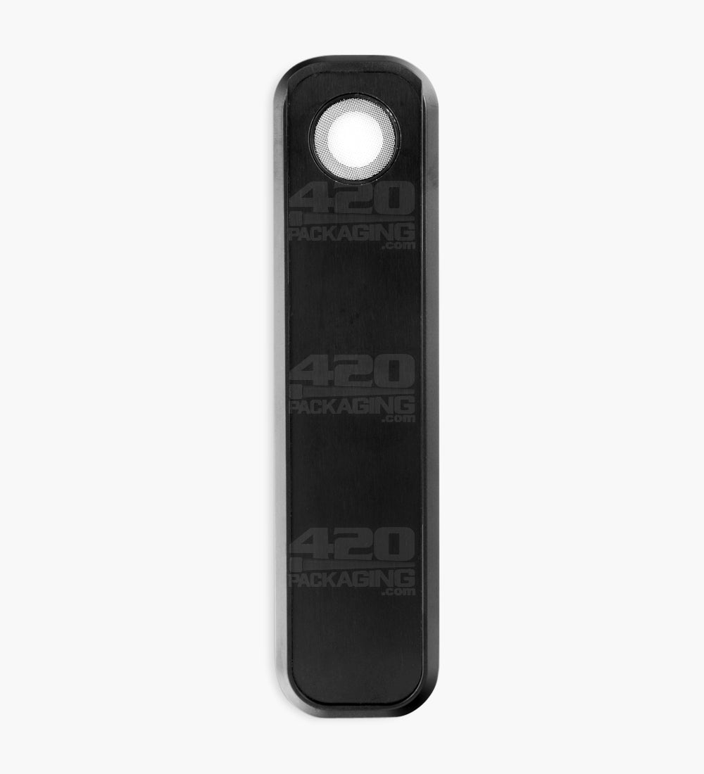 GENIUS PIPE | Classic Top Secret Magnetic Slider Pipe w/ Silver Slider | 6in Long - Metal - Black