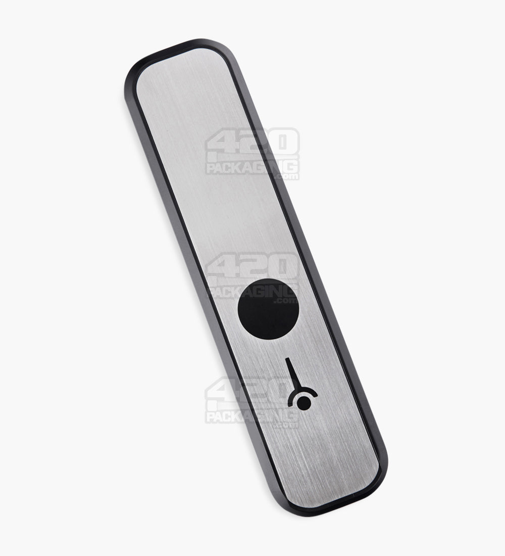 GENIUS PIPE | Classic Top Secret Magnetic Slider Pipe w/ Silver Slider | 6in Long - Metal - Black