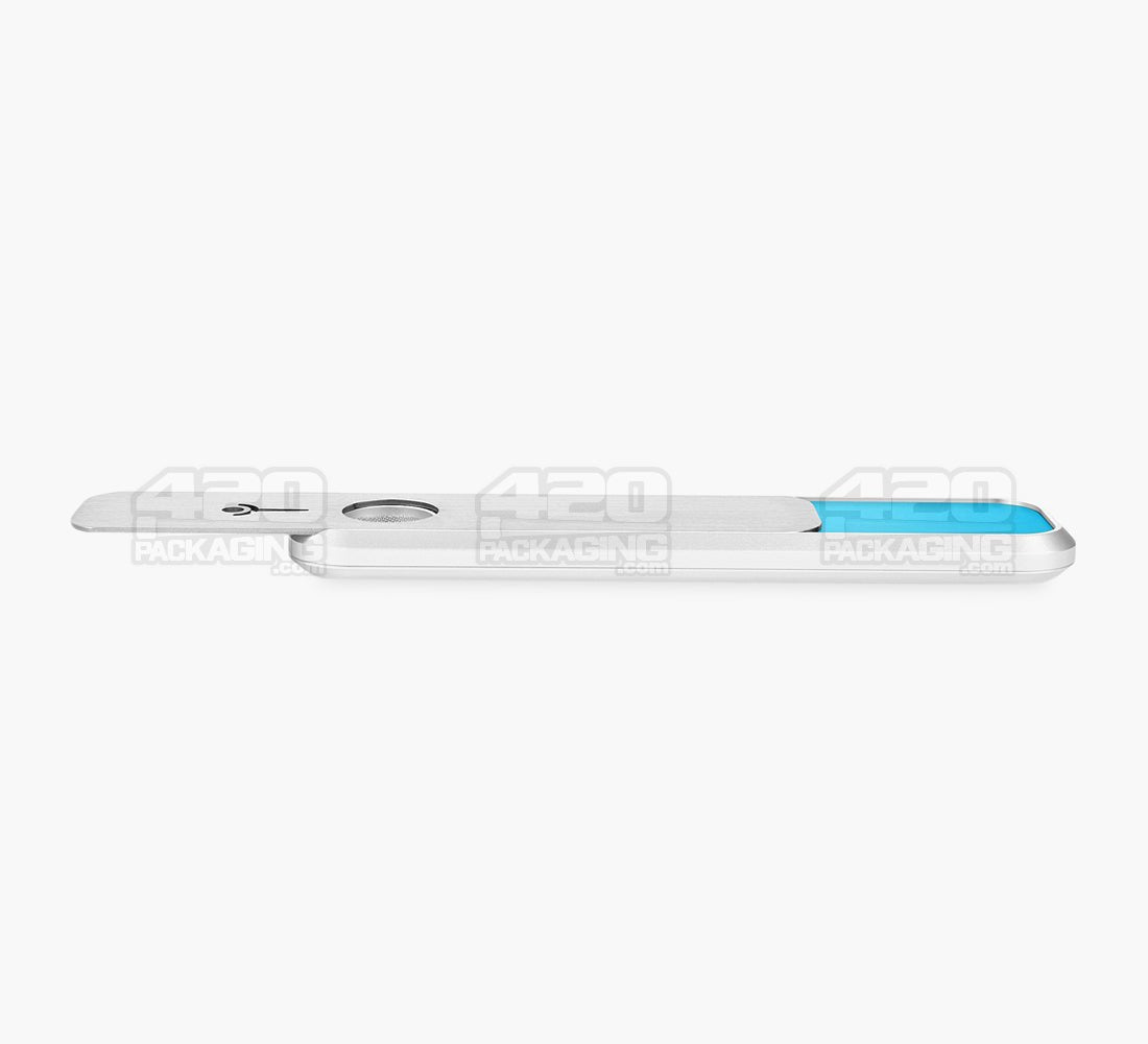 Genius Pipe Ocean Harvest Magnetic Slider Pipe | 6in Long - Metal - Silver & Blue - 9