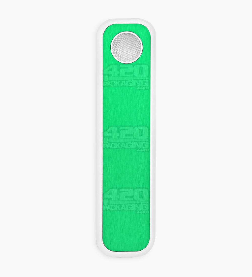 Genius Pipe Liberation Magnetic Slider Pipe | 6in Long - Metal - Silver & Green - 12
