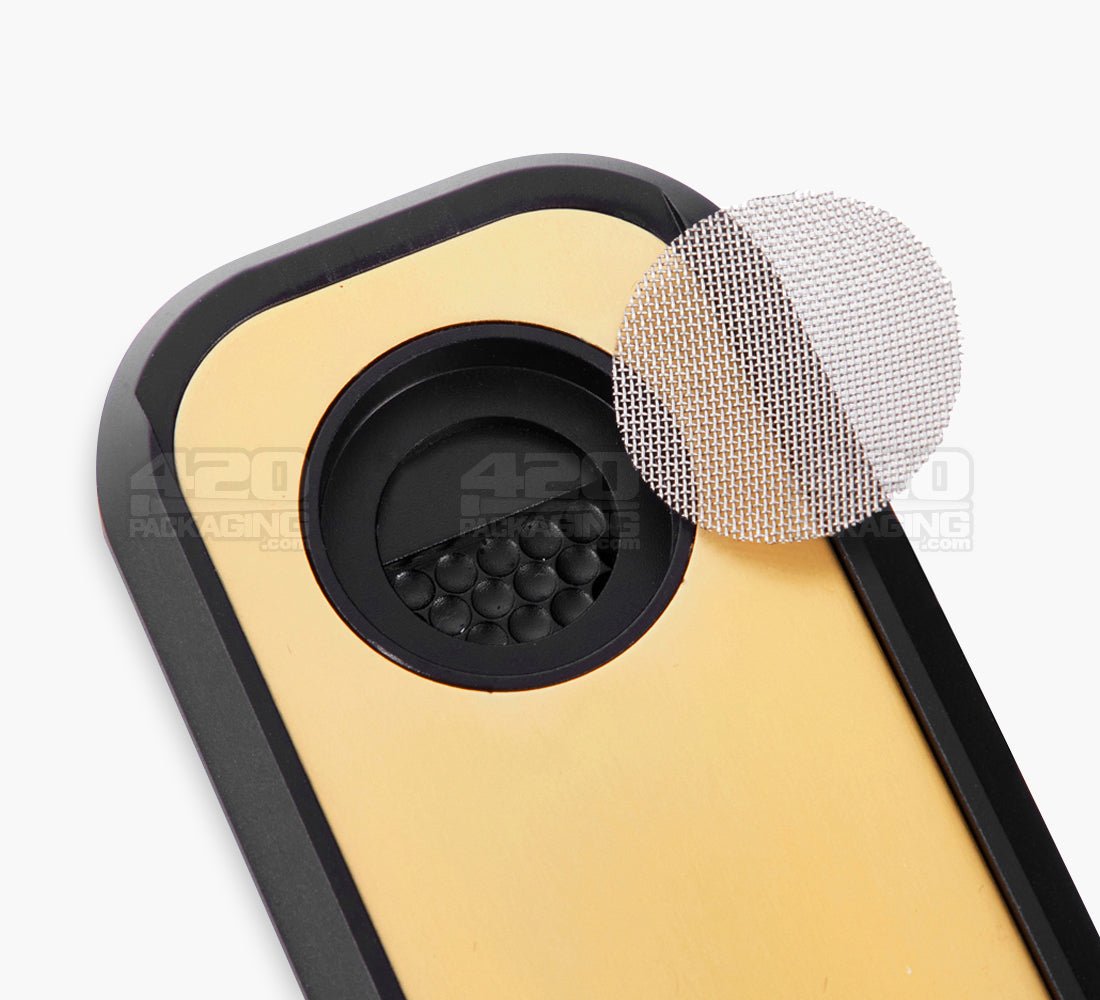 Genius Pipe Egyptian Magnetic Slider Pipe | 6in Long - Metal - Black & Gold - 6
