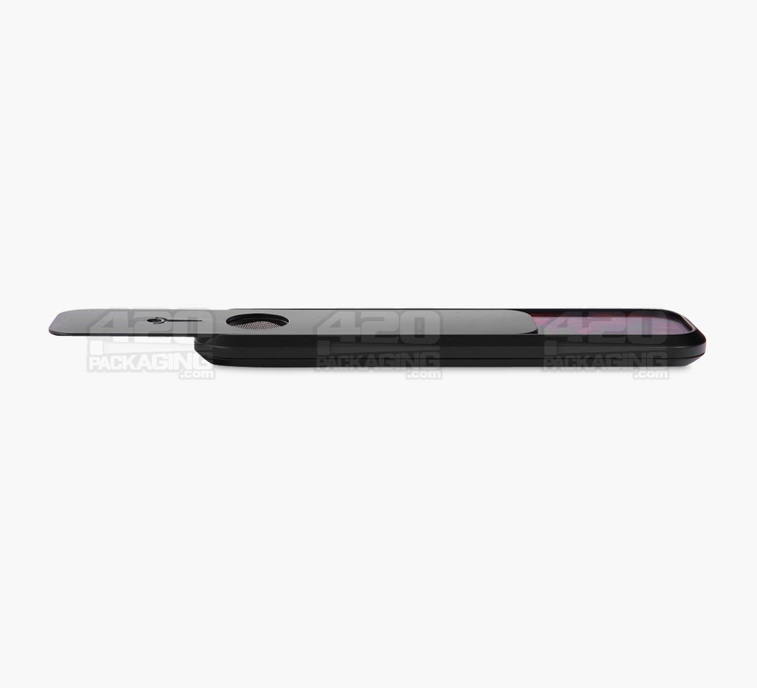 Genius Pipe High Roller Magnetic Slider Pipe | 6in Long - Metal - Black & Mahogany - 9