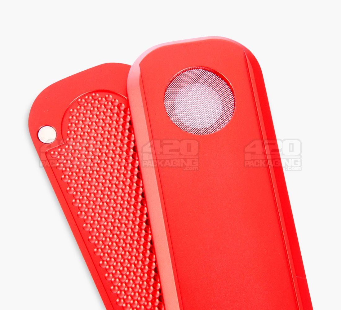 Genius Pipe Magnetic Slider Pipe | 5in Long - Metal - Red - 7