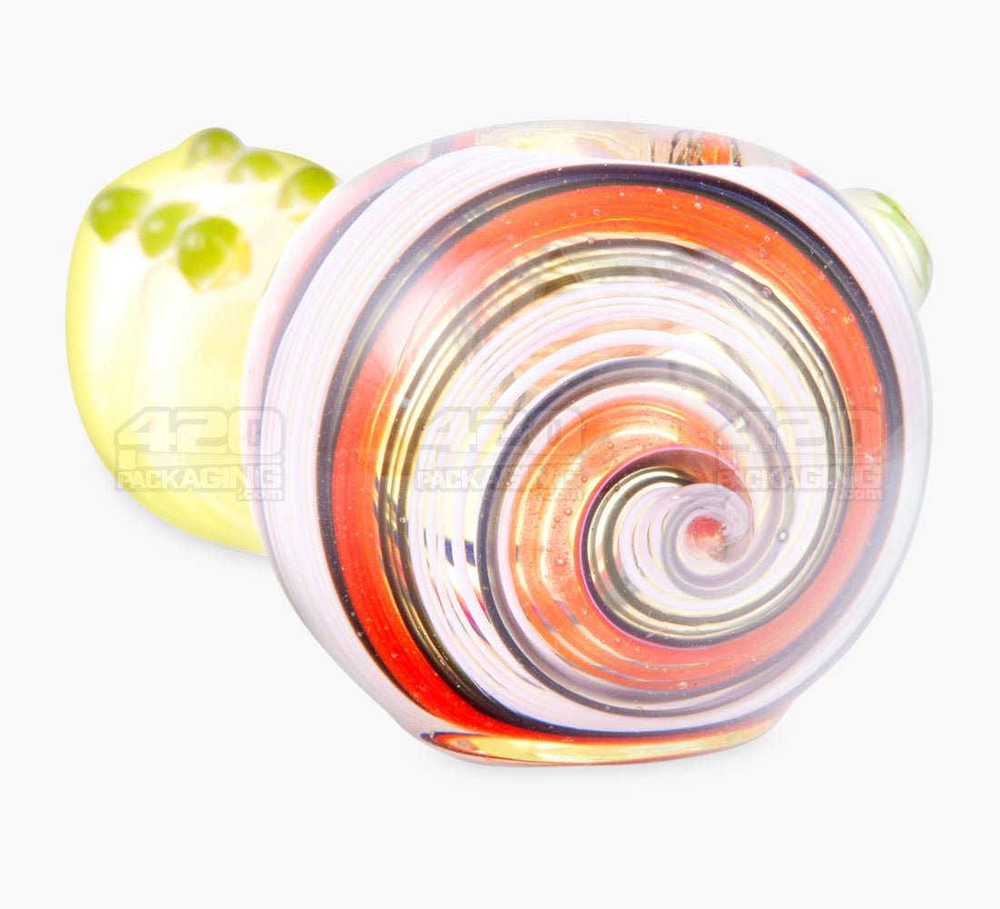 Swirl & Multi Fumed Spoon Hand Pipe w/ Multi Knockers | 5in Long - Glass - Assorted - 3