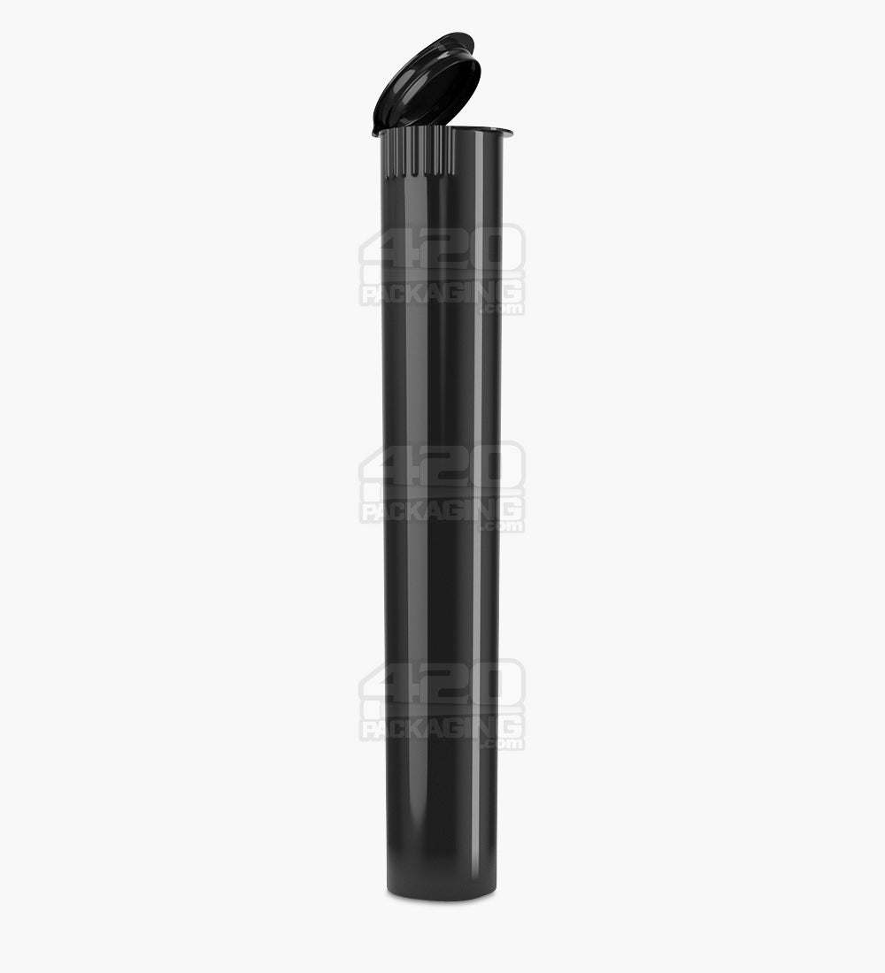 Child Resistant | King Size Pop Top Opaque Plastic Pre-Roll Tubes | 116mm - Black - 1000 Count
