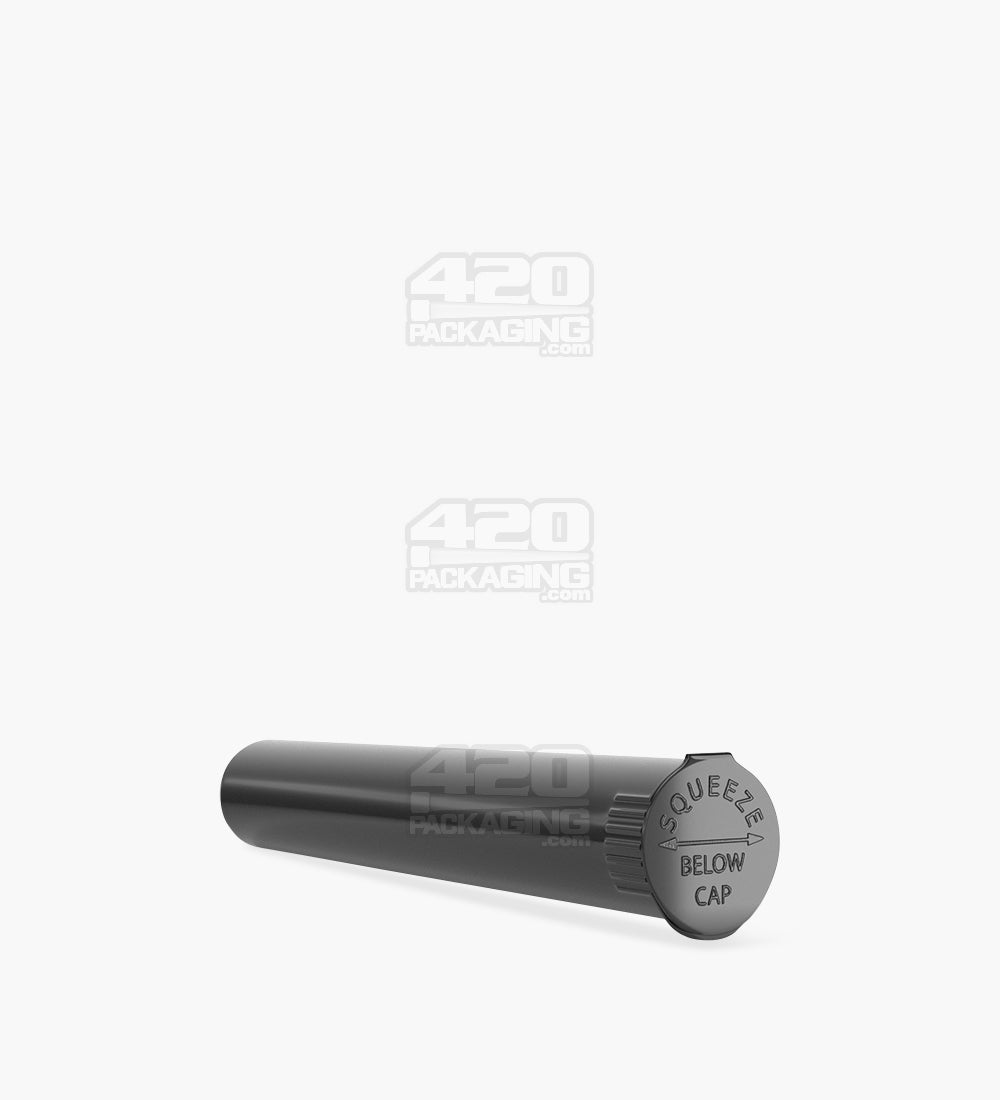 Child Resistant | King Size Pop Top Opaque Plastic Pre-Roll Tubes | 116mm - Black - 1000 Count