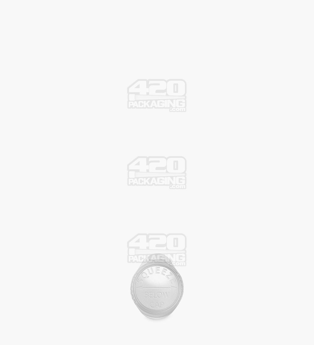 116mm Clear Opaque Child Resistant Pop Top Plastic Pre-Roll Tubes 100/Box Closed - 8