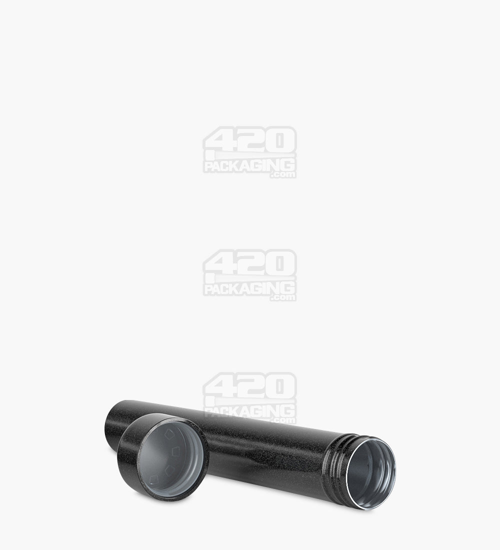 Child Resistant | King Size Push Down and Turn Screw On Opaque Aluminum Metal Pre-Roll Tubes | 110mm - Black - 250 Count