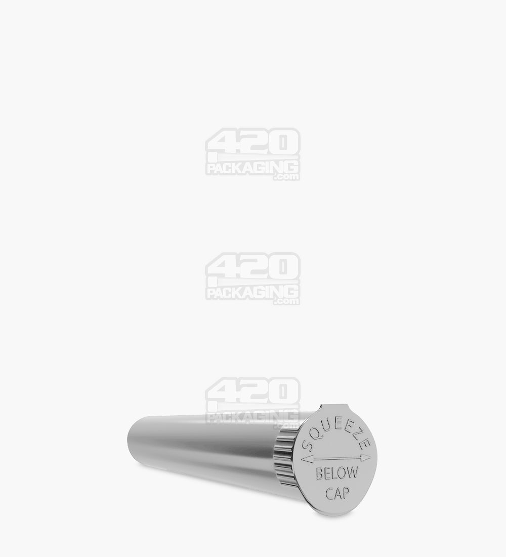 Child Resistant | King Size Pop Top Opaque Plastic Pre-Roll PCR Tubes | 116mm - Silver - 1000 Count