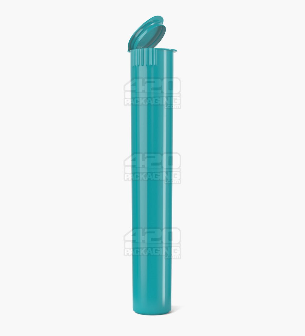 116mm Teal Opaque Child Resistant Pop Top Pre-Roll Tubes 1000/Box - 1