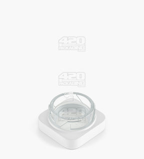 Qube 32mm White 5ml Glass Concentrate Jar W/ White Lid 250/Box - 4