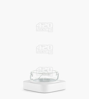 Qube 32mm White 5ml Glass Concentrate Jar W/ White Lid 250/Box - 3
