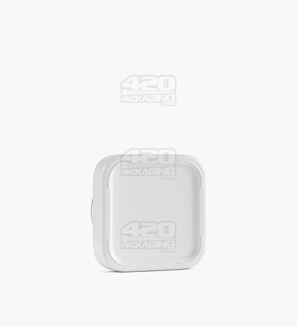Qube 32mm White 5ml Glass Concentrate Jar W/ White Lid 250/Box - 6